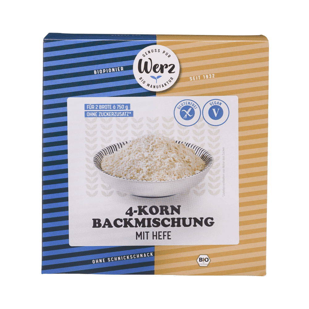 Glutenfreie Backzutaten - 4-Korn Backmischung