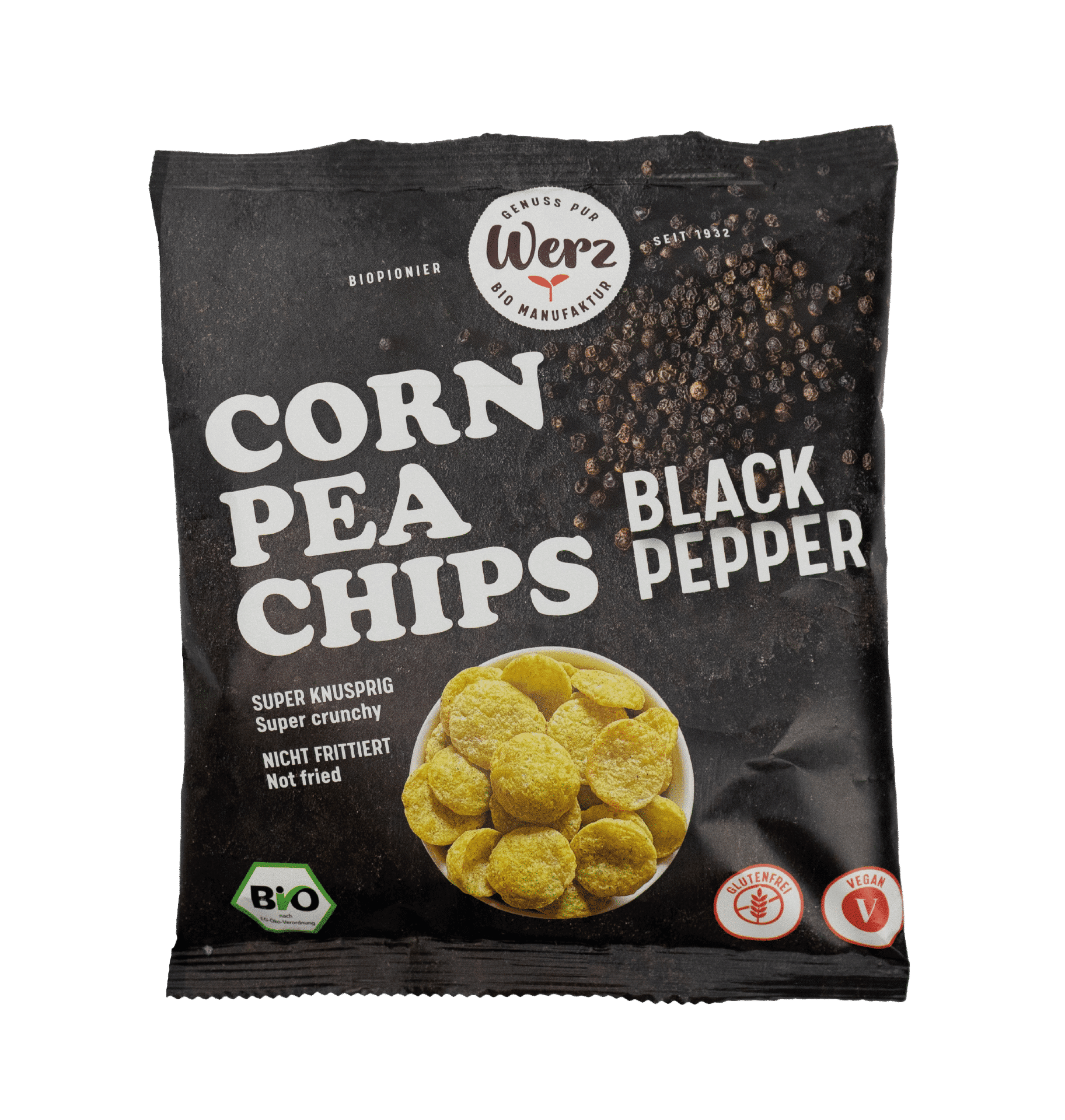 Glutenfreie Chips - Corn Pea Chips Black Pepper